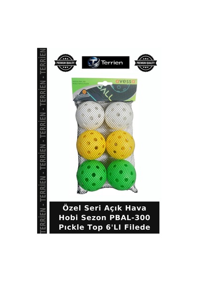 Özel Seri Açık Hava Hobi Sezon Pbal-300 Pıckle Top 6'lı Filede Çok Renkli