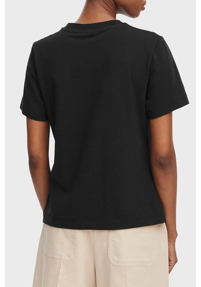 Tommy Hilfiger Logolu Regular Fit Bisiklet Yaka T Shirt Kadın T Shirt Ww0ww49941 Bds Siyah