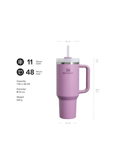 Quencher Pipetli Termos Bardak, 1.18 L Çok Renkli