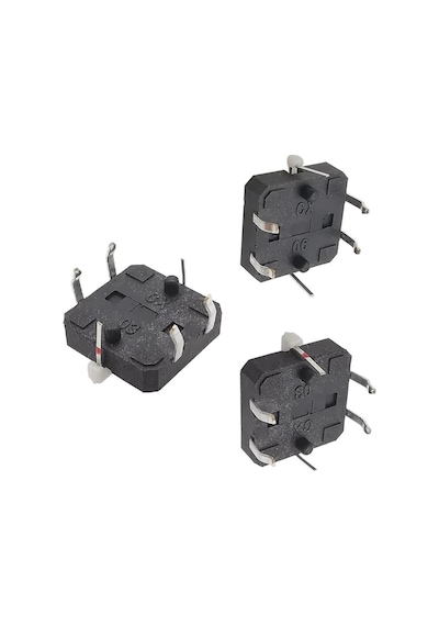 12x12mm Kırmızı Led Işıklı Tact Switch
