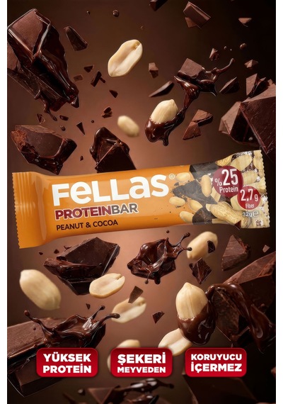 Protein Bar - Yer Fıstıklı Ve Kakaolu 32 G X 12 Adet