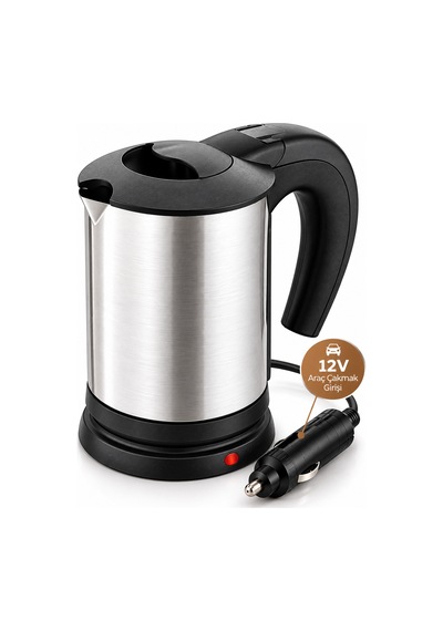 Su Isıtıcısı & Kettle Otomobilde Kullanıma Uygun 12v Çakmak Soketli Paslanmaz Çelik Pratik Su Isıtıcı