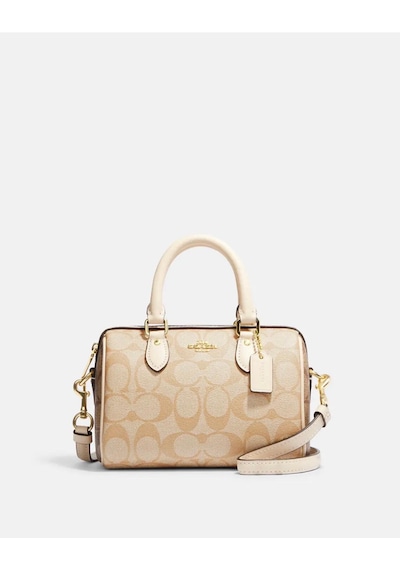 Coach Mini Rowan Crossbody Kadın Çanta Krem - Kahverengi