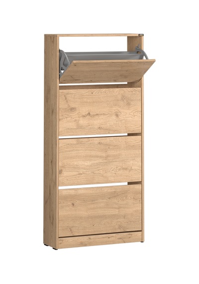 Flat Duo 4 Katlı Geniş Ayakkabılık - Florida Meşe 73x157x26 Cm Meşe