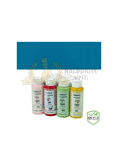 Permolit Multi-Surface Akrilik Hobi Boyası Turkuaz Mavi 120 Ml.