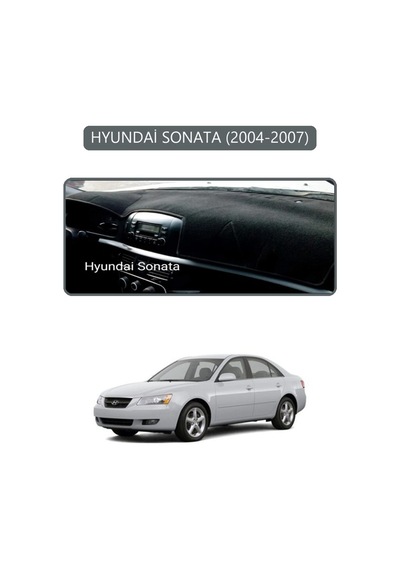 Hyundai Sonata 2004-2007torpido Koruma Halısı Gri Kenar