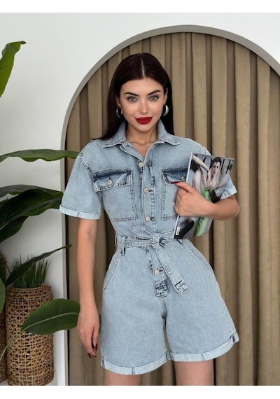 Tone Denim Tulum Açık Mavi