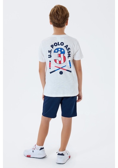 U.s. Polo Assn. Erkek Çocuk Beyaz Bermuda Takım Us2442-c-v1 Beyaz