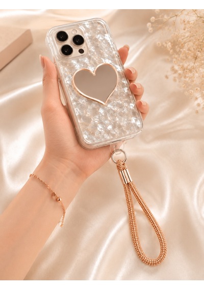 Gold Taşlı Telefon Bilek Askısı Kristal Taşlı Şık El Askısı