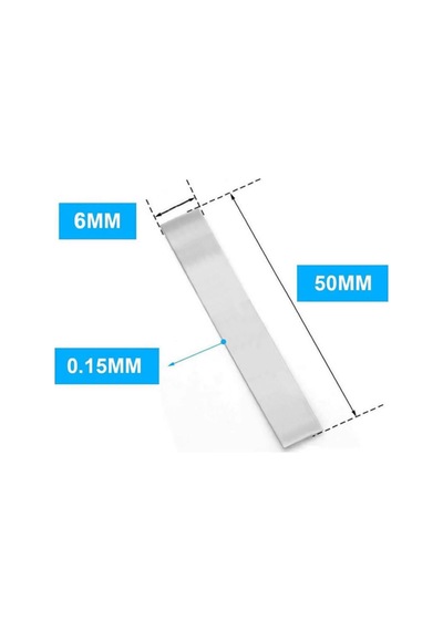 5 Adet Nikel Tel 6mm X 50 Mm Lehimlenebilir Pil Bağlantı Teli 18