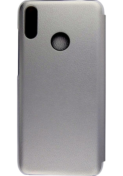 Huawei Y6 2019 Yarım Cam Kapaklı Kılıf Gümüş