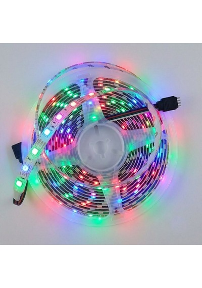 Silikonlu Dış Mekan İç Mekan Rgb Şerit Led Aydınlatma 5 Metre 60 Led Çok Renkli Rgb