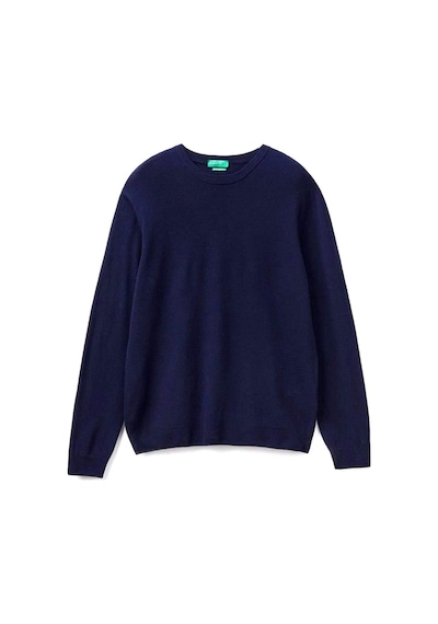 Benetton Erk Bisiklet Yaka Merino Kazak- Lacivert