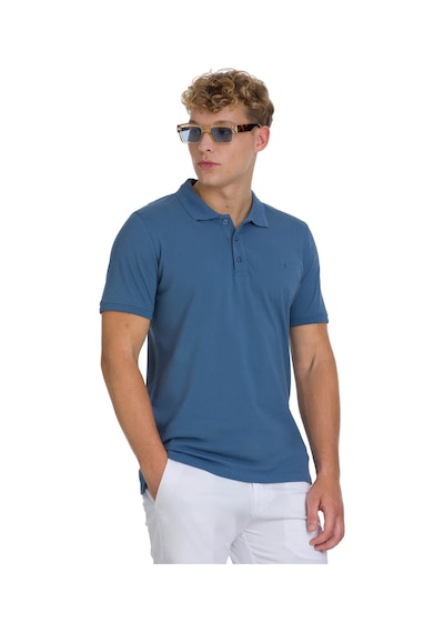 Hatemoğlu İndigo Regular Fit 100% Pamuk Polo Yaka Tişört Indigo