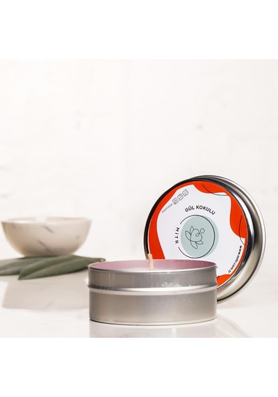 Mitr Gül Aromalı Metal Mum Çok Renkli