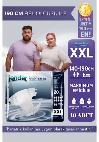 Bel Bantlı Hasta Bezi 2xl 20'li 2 Paket 2XL