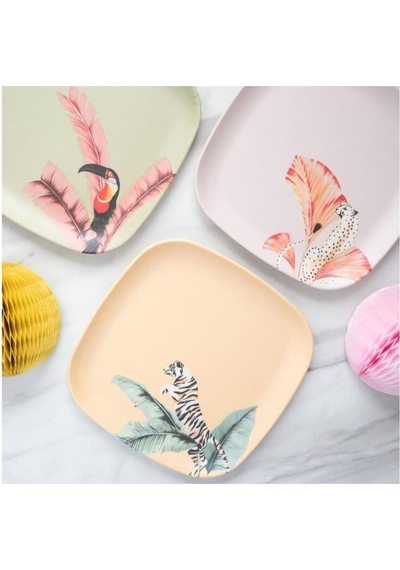 Yvonne Ellen Bambu Tabaklar 20 Cm 4'lü Set Çok Renkli