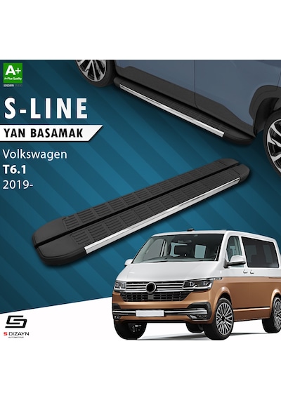 S-dizayn Vw Transporter T6.1 Uzun Şase S-line Krom Yan Basamak 253 Cm 2019-2025 A+ Kalite