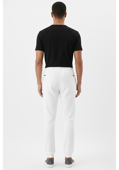 Sabri Özel Giotelli Ekru Normal Kesim Regular Fit Pamuklu Örme Jogger Pantolon