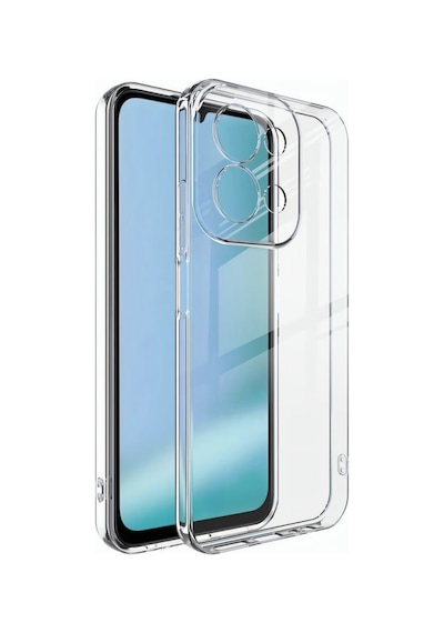 Fibaks Redmi 15c Uyumlu Kılıf Şeffaf Kamera Korumalı Renksiz Esnek Silikon Kapak