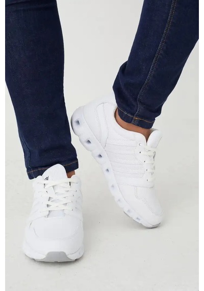 Papucumun Dünyası Erkek Sneaker Anatomik Comfort Taban Koşu Yürüyüş Spor Ayakkabısı Beyaz