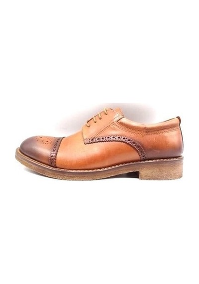 King Shoes Kışlık Oxford Model Au03 Taba Ayakkabı