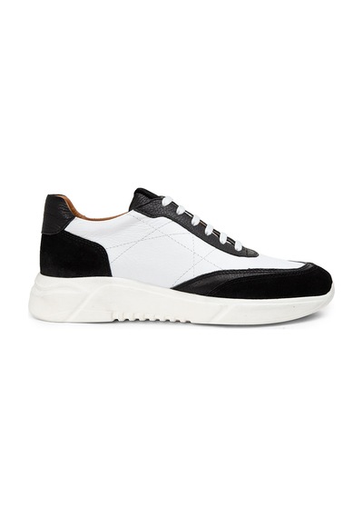 Deery Hakiki Süet Siyah Detaylı Erkek Sneaker Ayakkabı - 01962Msyhp01 Siyah