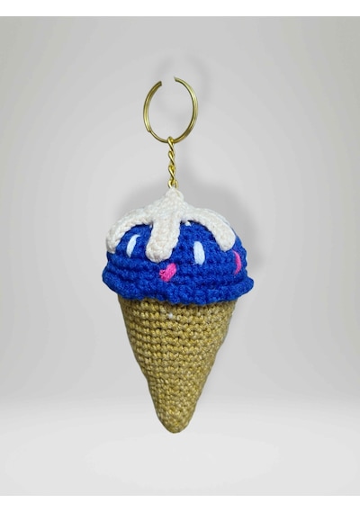 Amigurumi Külah Anahtarlık 10-11 Cm Sevimli El Örgüsü Hediyelik Anahtar Ve Çanta Aksesuarı Kod:107