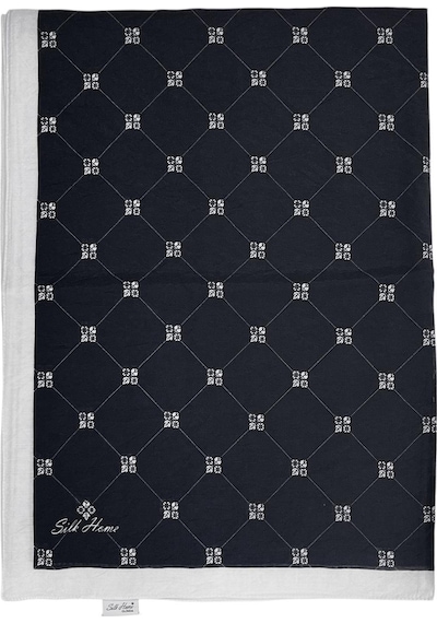 Silk Home Olinda Şal - 49003 - Mat Siyah Beyaz Mat Siyah Beyaz