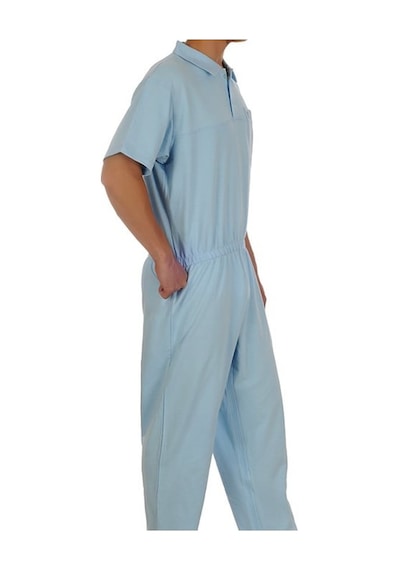 Caretex EH-39 Bacak Fermuarlı Alzheimer Erkek Hasta Tulumu M