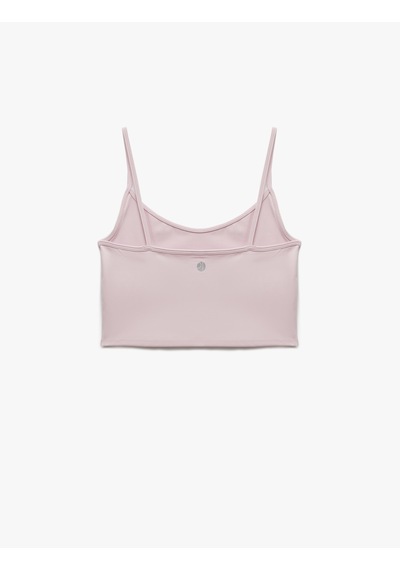 Koton İp Askılı İnterlok Crop Sporcu Atleti Açık Pembe 5sak30129nk Pembe