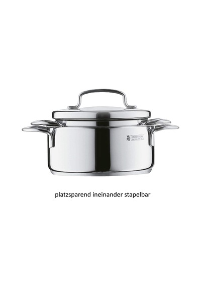 Wmf Mini İndüksiyon Tabanlı Çelik Kısa Tencere 16 Cm