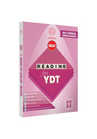 2027 YDT Mebi İngilizce 11.sınıf Reading Okuma-anlama Kitabı Soru Bankası Video Çözümlü Baskı Ücreti