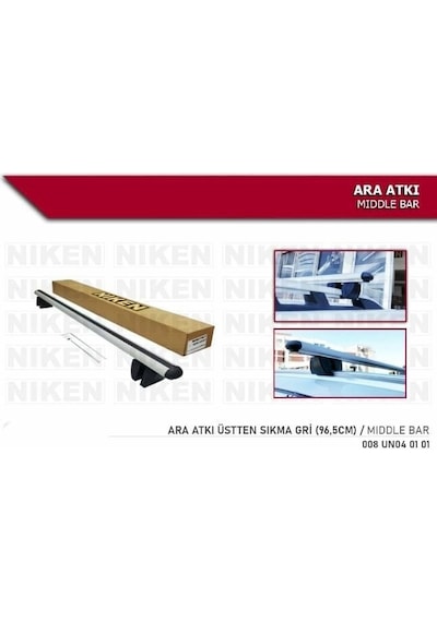 Araç Üstü Ara Atkı Tavan Barı Bagaj Taşıyıcı-gri Üstten Sıkıştırm