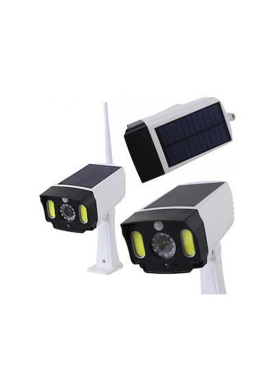 Güneş Enerjili 20w Led'li Gerçekçi Maket Kamera - Caydırıcı Sahte Kamera