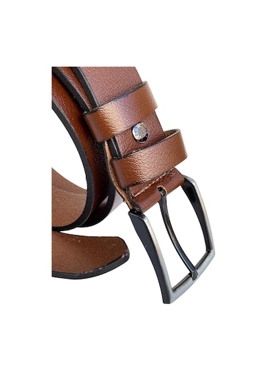 Süzer Deri Battal Boy Hakiki Deri 4 Cm. Tokalı Düz Model Spor Erkek Kemer Taba Taba