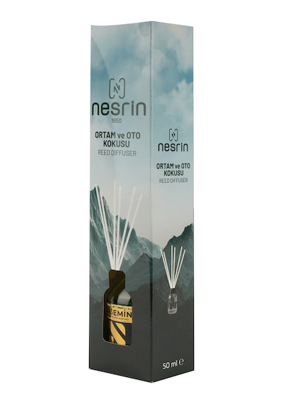 Nesrin Yasemin 50 Ml Çubuklu Oda Ve Oto Kokusu Reed Diffuser, Kalıcı Ortam Kokusu - 8690352954100x
