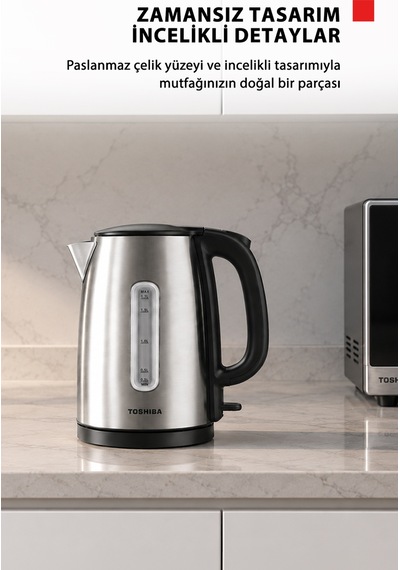 Toshiba KT-17SH1WCIS S 1.7 L Paslanmaz Çelik Su Isıtıcı Kettle