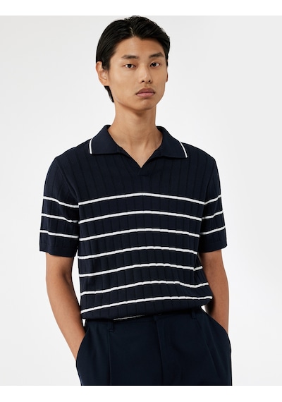 Koton Regular Fit Polo Yaka Dokulu Viskon Kısa Kollu Triko Tişört Lacivert Çizgili 6wam70023ht Lacivert Çizgili Koton Regular Fit Polo Yaka Dokulu Viskon Kısa Kollu Triko Tişört Lacivert Çizgili 6wam70023ht Lacivert Çizgili