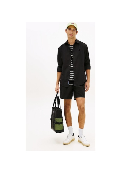 Tommy Hilfiger Erkek Tjm Regular Fit Poplin Gömlek-16312 Siyah