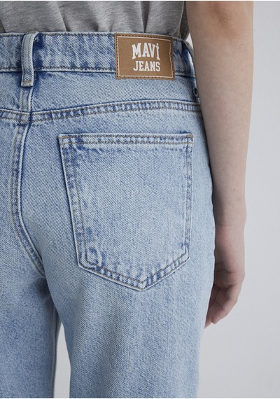 Mavi - Barcelona Kolej Vintage Açık Mavi Jean Pantolon 101047-89198 Açık Mavi