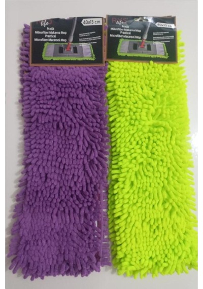 Rys Life 2 Adet Nemli Ve Kuru Makarna Mop Ucu Mikrofiber Paspas Yedeği 40 Cm
