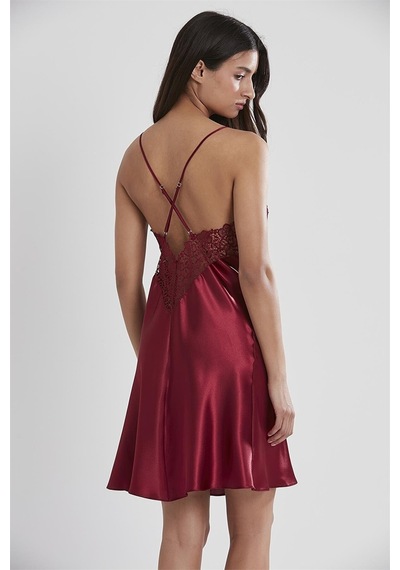 Pierre Cardin 6955 Kadın Saten Dantelli 6'lı Takım-bordo Bordo