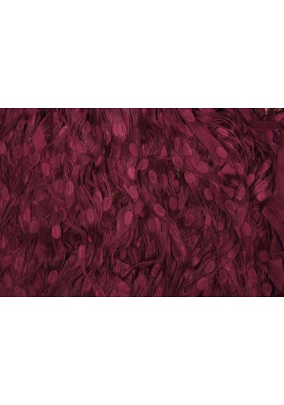 Küçük Puanlı Model Bordo Renk Hazır Ip Perde 300x270 Cm