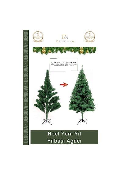 Noelpaketi Lüks Yılbaşı Çam Ağacı Sık Dallı Kaliteli Ev Ofis Dekorasyon Noel Paketi 110 Cm 110 Dal Standart