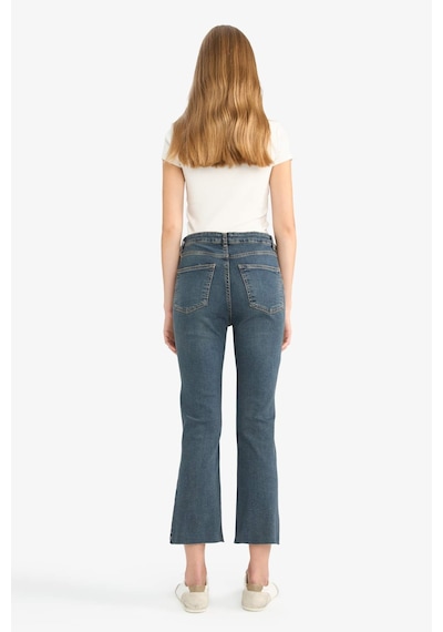 Defacto Crop Flare Fit Düşük Bel Bilek Boy Jean Yıkamalı Pantolon G2217ax25wnnm34 Mavi