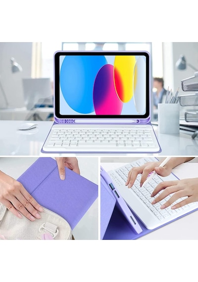 Xiaomi Redmi Pad 2 11inç 2025 Kılıf Kablosuz Klavyeli Case Mobax Türkçe Klavye Kapaklı Kılıf