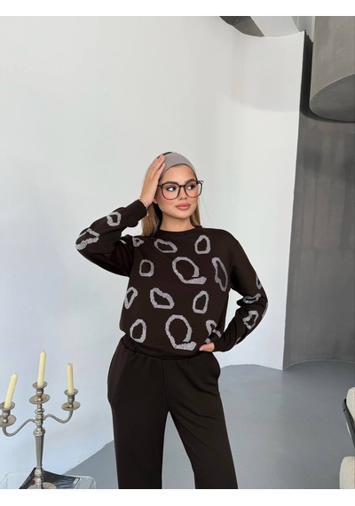 Fonna Fashıon Tk-2578 Bayan Takım Oysho Kahve