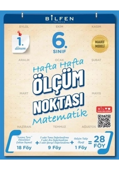 Bilfen 6. Sınıf Matematik Hafta Hafta Ölçüm Noktası 1.dönem Maarif Model Yeni