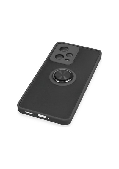 Uryport Xiaomi Redmi Note 12 5g Kılıf Montreal Yüzüklü Silikon Kapak - Siyah
